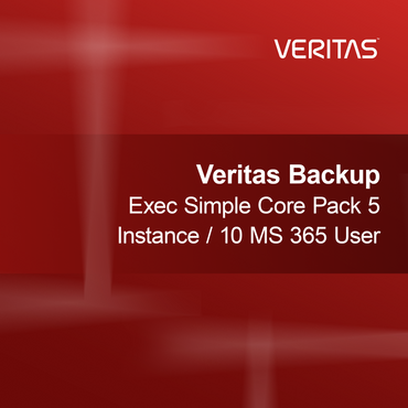 Veritas Backup Exec Simple Core Pack 5 instans / 10 MS 365-brukere