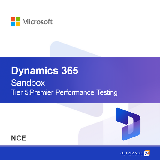 Dynamics 365 Operations - Sandbox 5. szint: Premier Teljesítménytesztelés
